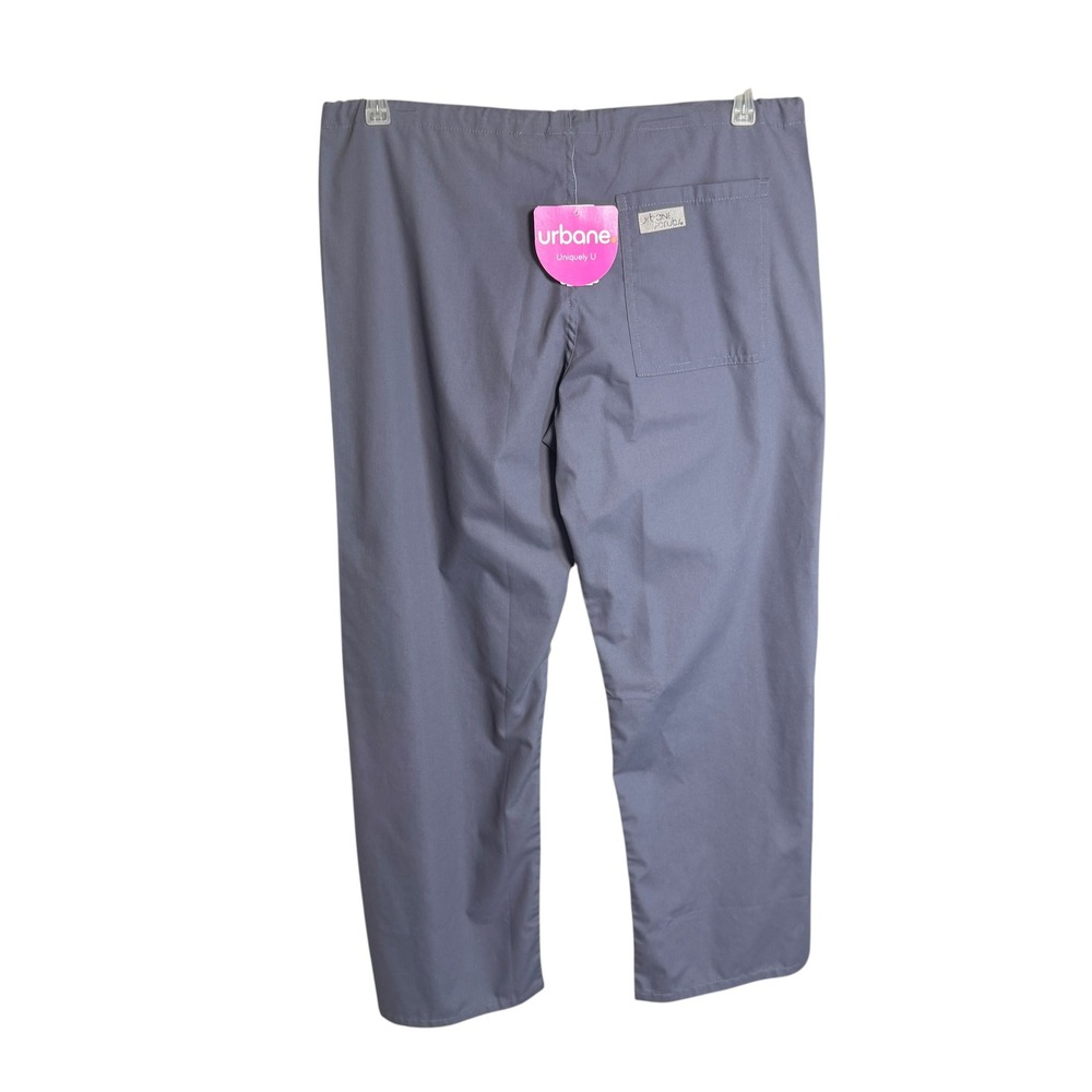 Urbane Womens Scrub Pants Size Petite Extra Small Gray Drawstring Elastic Waist - Picture 2 of 8